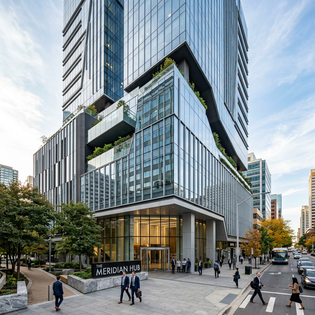 Modern commercial office building exterior