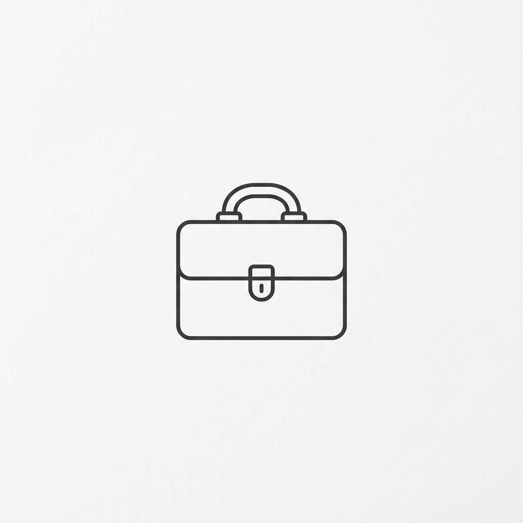 Minimalistic briefcase icon